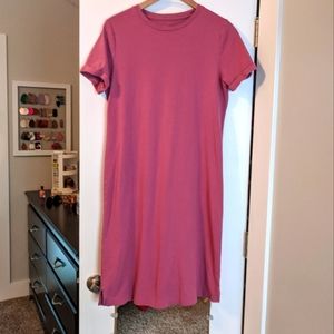 M, Pink t-shirt midi dress